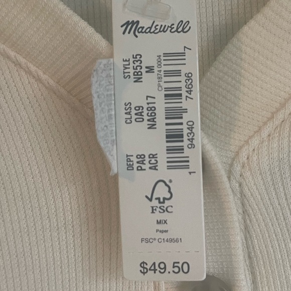 Madewell Long-Sleeve Ribbed Henley Tee - Picture 12 of 13
